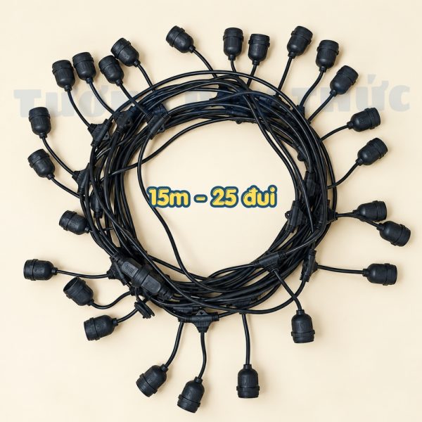 dây đen 15m 25 đui