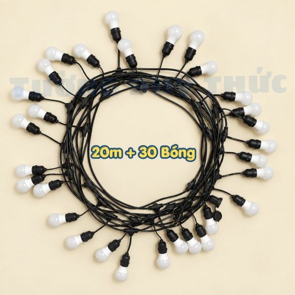 dây đen 20m 30 bóng