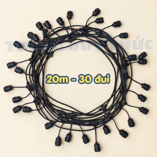 dây đen 20m 30 bóng