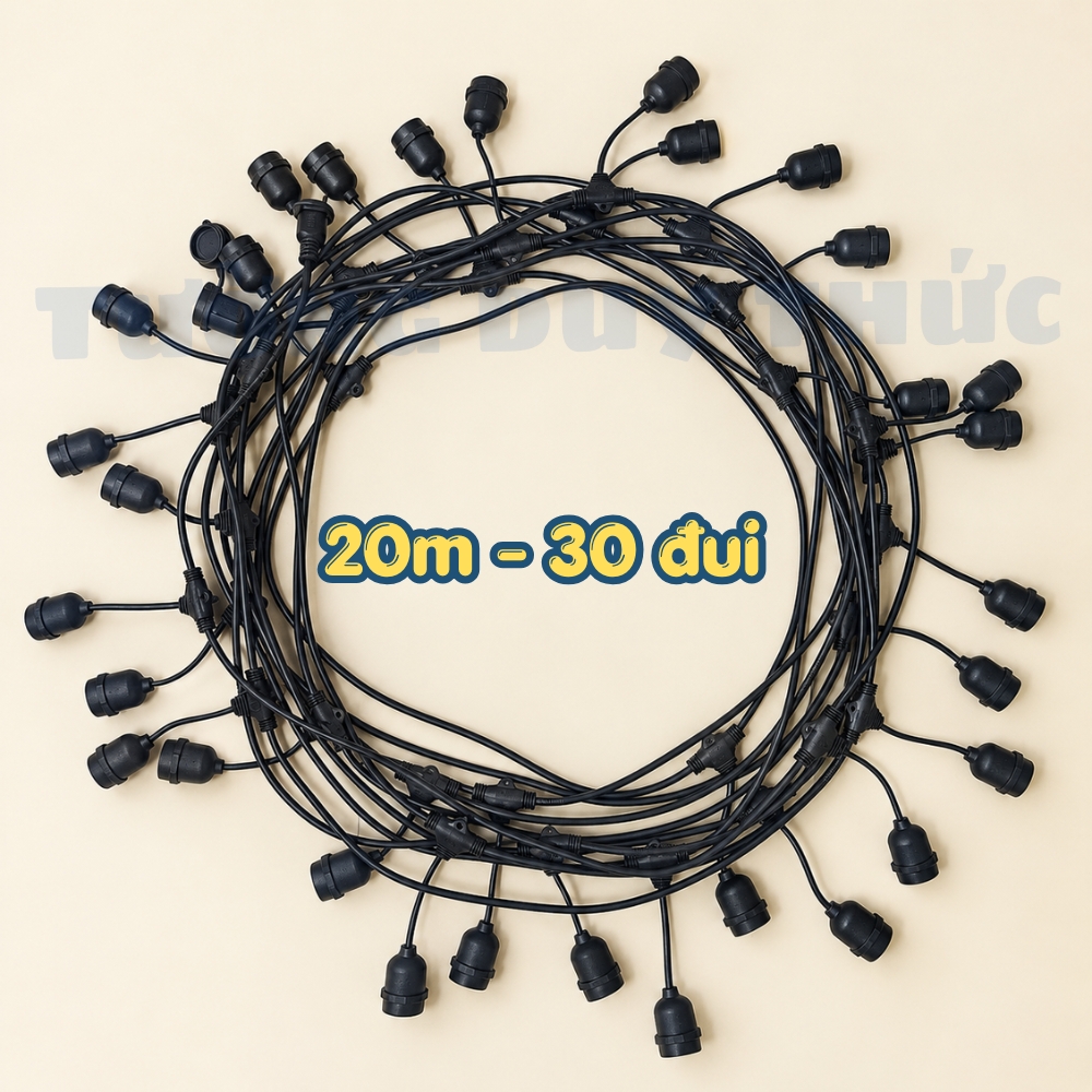 dây đen 20m 30 bóng