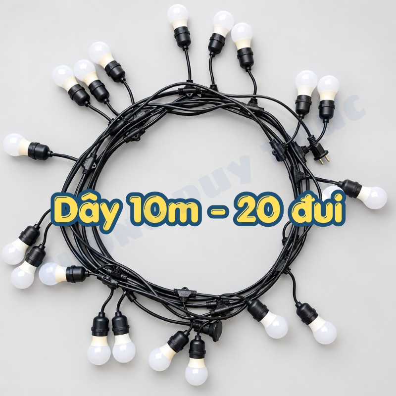 dây đèn trang trí 10m 20 đui