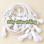 dây đèn trang trí ngoài trời màu trắng