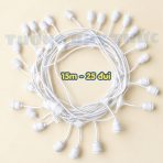 dây trắng 15m 25 đui