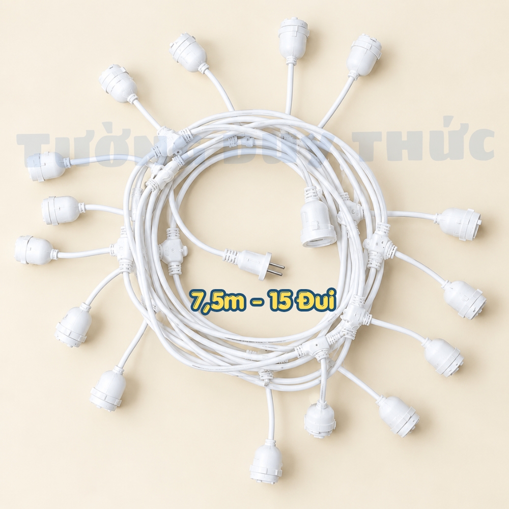 dây trắng 7,5m 15 bóng